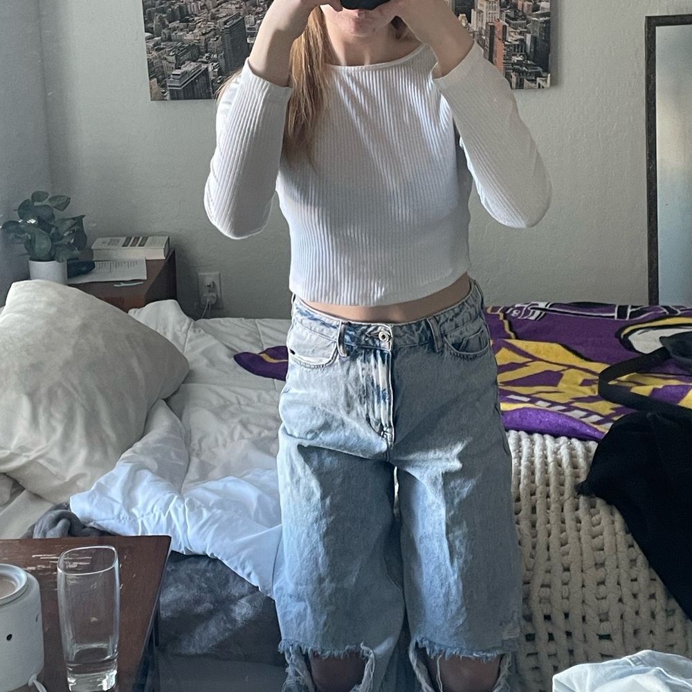 zara high rise wide leg jeans